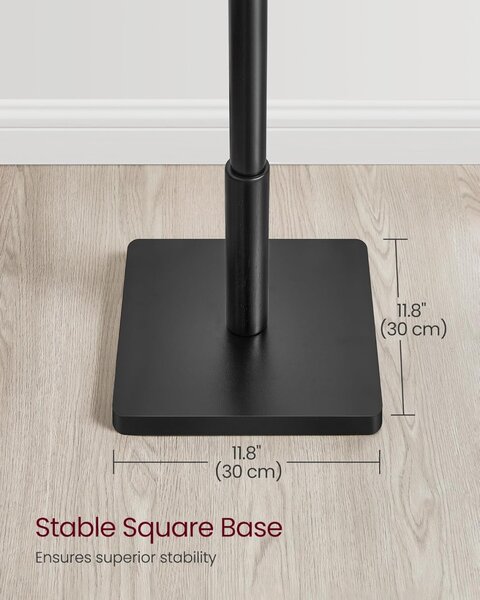 Cuier tip pom Vasagle Negru 30x30x173.6 cm
