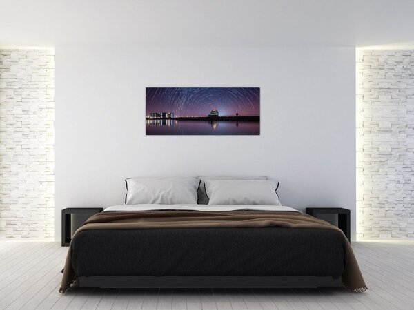 Tablou cu cerul nocturn și stele (120x50 cm)