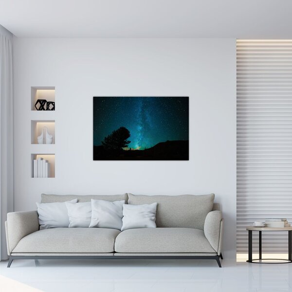 Tablou cu cerul nocturn și stele (90x60 cm)