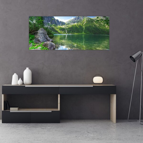 Tablou cu lac în munții Tatra (120x50 cm)