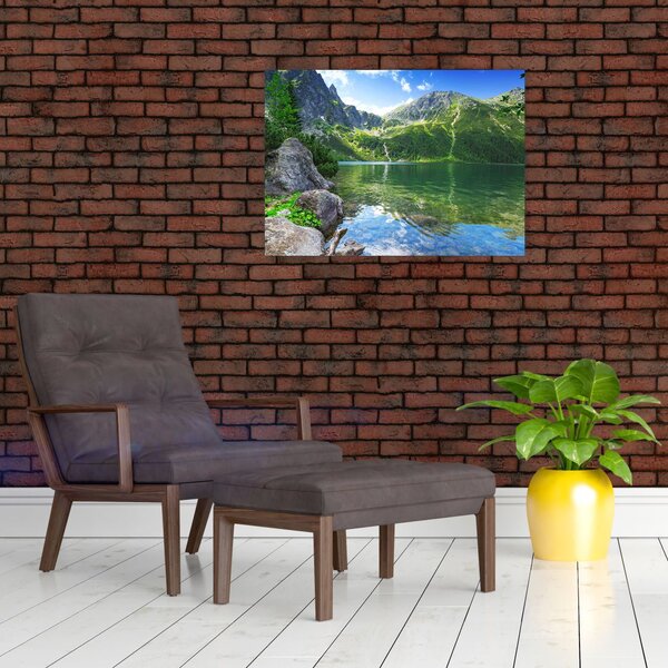 Tablou cu lac în munții Tatra (70x50 cm)
