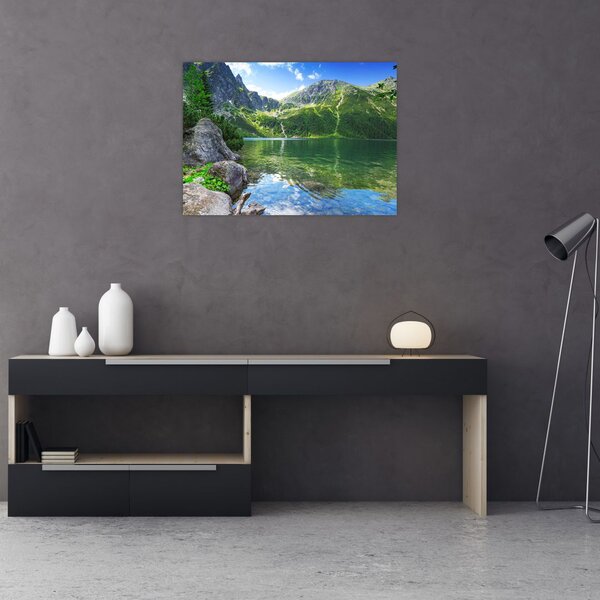 Tablou cu lac în munții Tatra (70x50 cm)