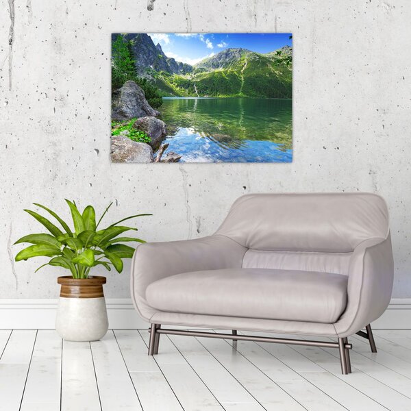 Tablou cu lac în munții Tatra (70x50 cm)