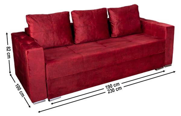 Canapea Extensibilă Vegas Bonell Mini, Rosu