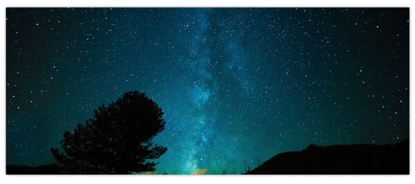 Tablou cu cerul nocturn și stele (120x50 cm)