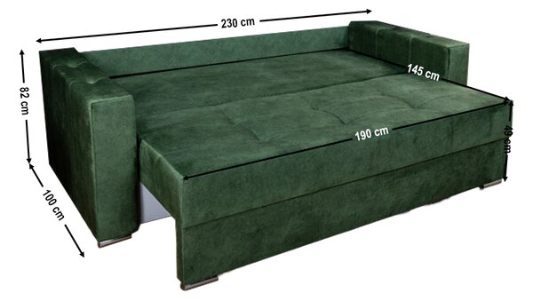 Canapea Extensibilă Vegas Bonell Mini, Verde