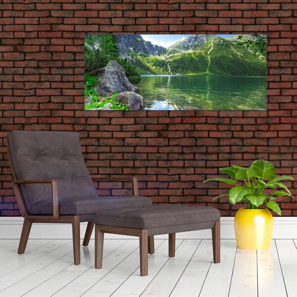 Tablou cu lac în munții Tatra (120x50 cm)
