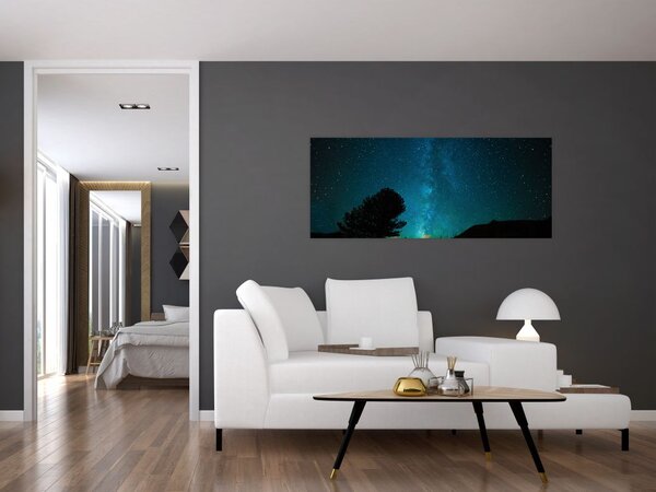 Tablou cu cerul nocturn și stele (120x50 cm)