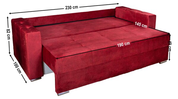 Canapea Extensibilă Vegas Bonell Mini, Rosu