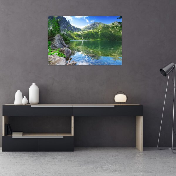 Tablou cu lac în munții Tatra (90x60 cm)