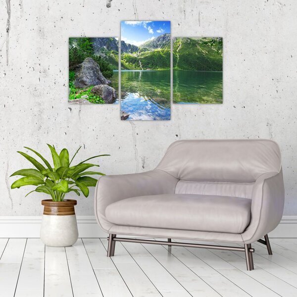 Tablou cu lac în munții Tatra (90x60 cm)