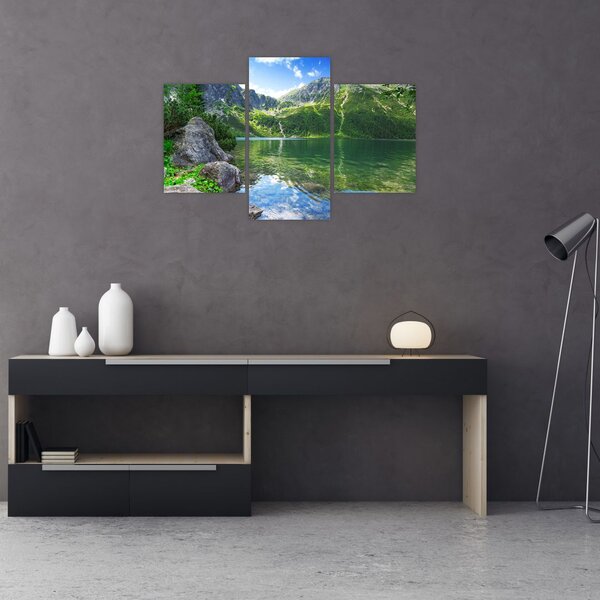 Tablou cu lac în munții Tatra (90x60 cm)