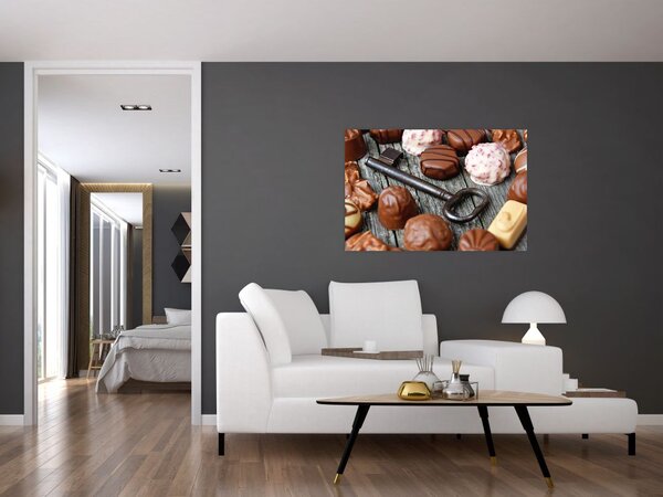 Tablou cu ciocolată și chei (90x60 cm)
