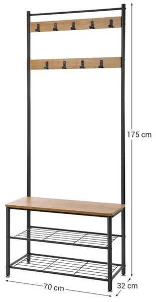 Cuier Vasagle Galben 175x70x32.5 cm