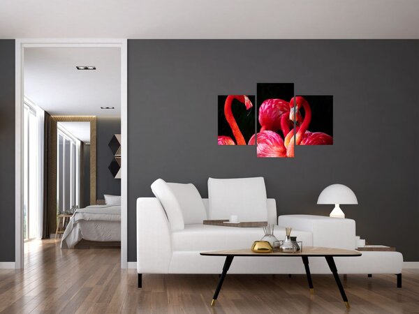 Tablou cu flamengo roșii (90x60 cm)