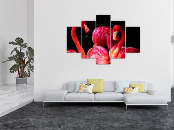 Tablou cu flamengo roșii (150x105 cm)