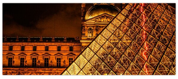 Tablou cu Louvre la Pris (120x50 cm)