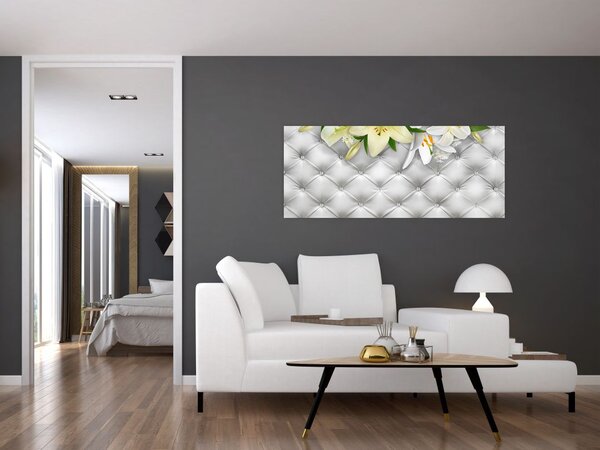 Tablou cu flori de crin (120x50 cm)