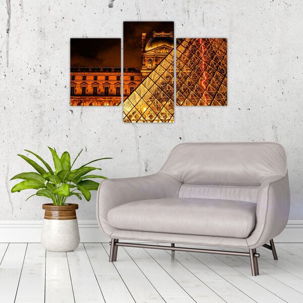 Tablou cu Louvre la Pris (90x60 cm)