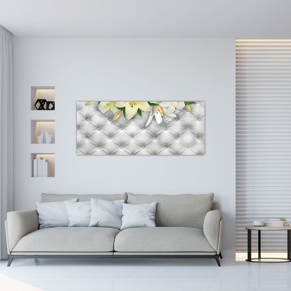 Tablou cu flori de crin (120x50 cm)