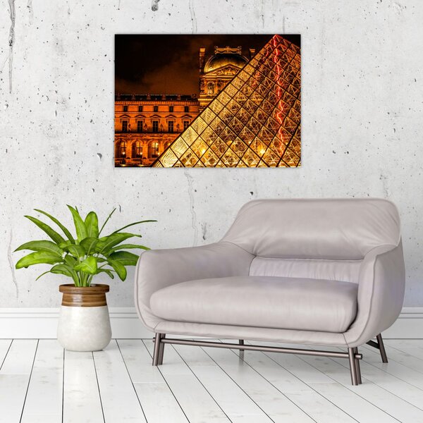 Tablou cu Louvre la Pris (70x50 cm)