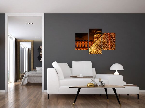 Tablou cu Louvre la Pris (90x60 cm)
