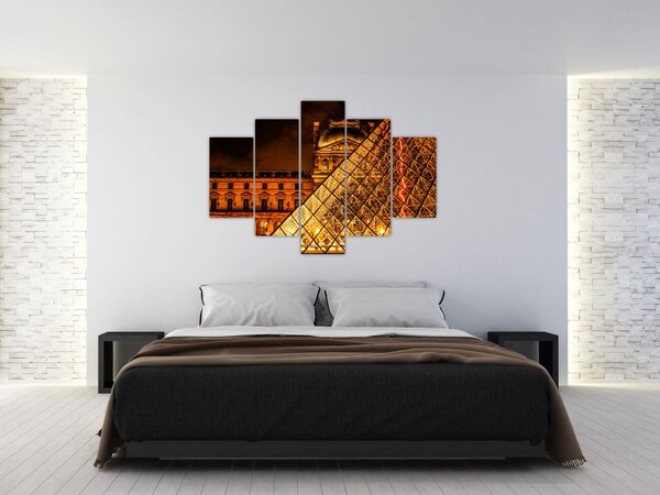 Tablou cu Louvre la Pris (150x105 cm)