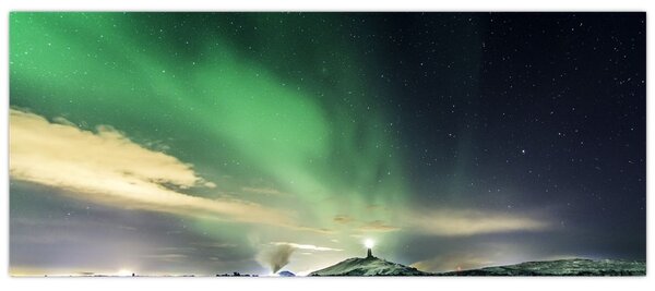Tablou cu Aurora Borealis (120x50 cm)