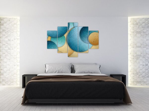 Tablou cu abstracție cercuri (150x105 cm)
