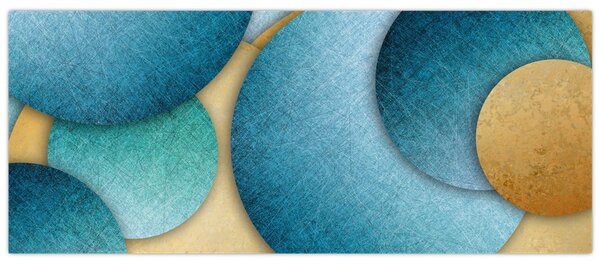 Tablou cu abstracție cercuri (120x50 cm)