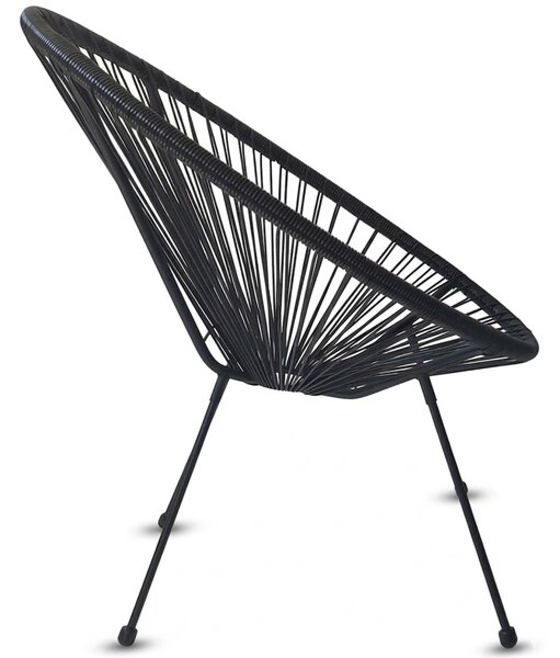 Fotoliu de gradina BRASIL, negru