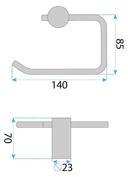 Suport hârtie igienică A62309BRG OTTO Brush Copper
