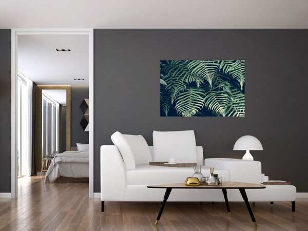 Tablou cu frunze de ferigă (90x60 cm)