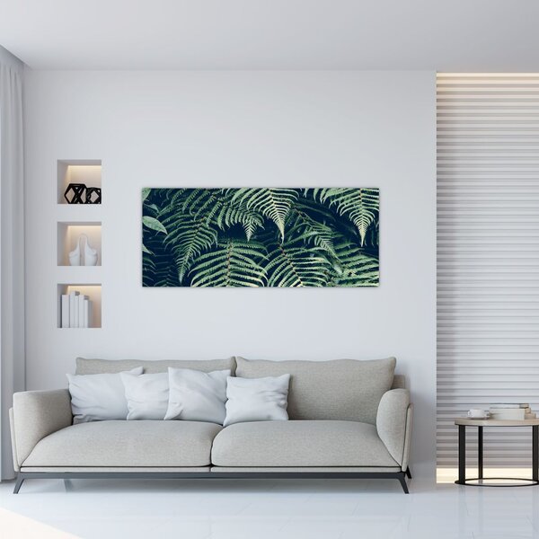 Tablou cu frunze de ferigă (120x50 cm)