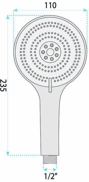 PARA DE DUS REA JS-019 CHROME