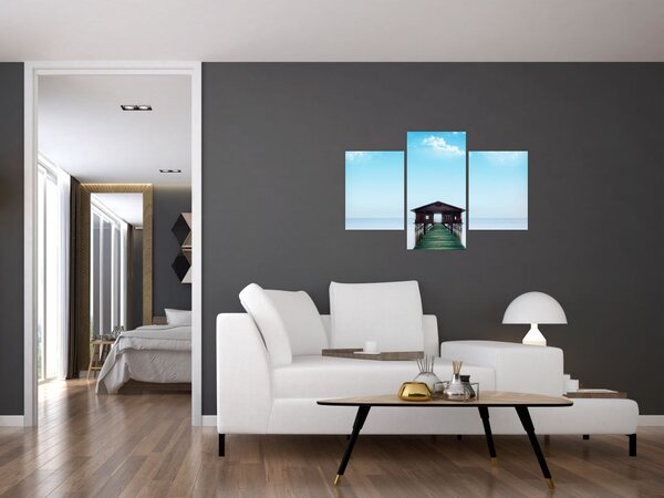 Tablou cu casă pe mare (90x60 cm)