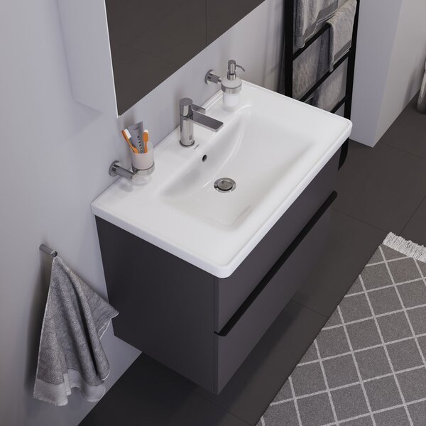Duravit D-Neo lavoar 80x48 cm dreptunghiular mobilier alb luciu 2367800000