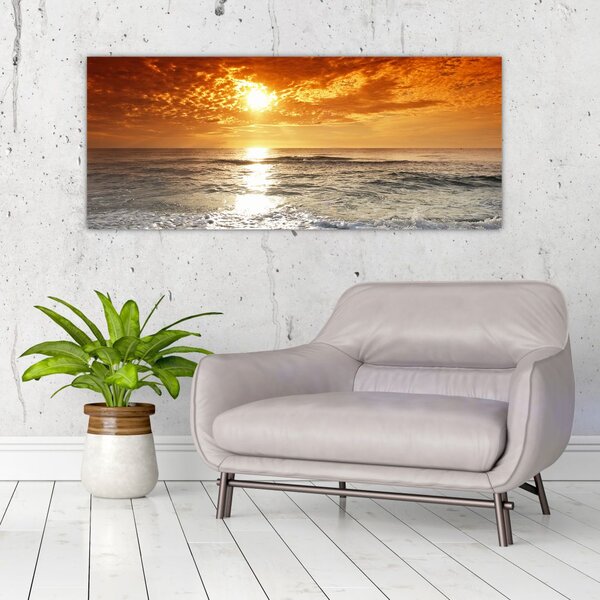 Tablou cu apus de soare din Corsica (120x50 cm)