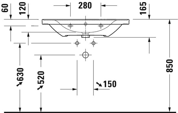 Duravit D-Neo lavoar 80x48 cm dreptunghiular mobilier alb luciu 2367800000