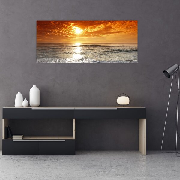 Tablou cu apus de soare din Corsica (120x50 cm)