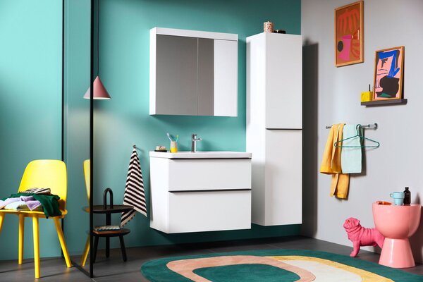 Duravit D-Neo lavoar 80x48 cm dreptunghiular mobilier alb luciu 2367800000