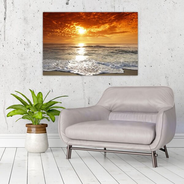Tablou cu apus de soare din Corsica (90x60 cm)