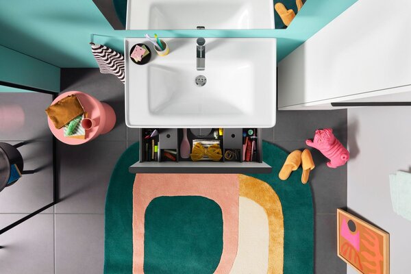 Duravit D-Neo lavoar 80x48 cm dreptunghiular mobilier alb luciu 2367800000