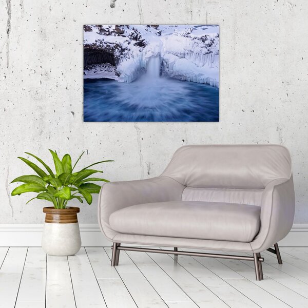 Tablou cu cascadele iarna (70x50 cm)