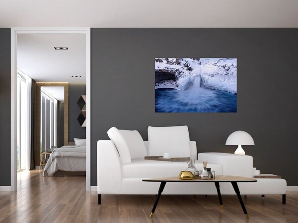 Tablou cu cascadele iarna (90x60 cm)