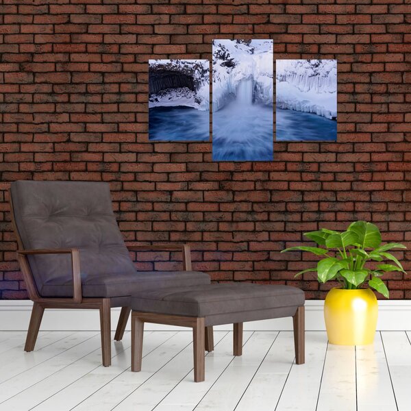 Tablou cu cascadele iarna (90x60 cm)