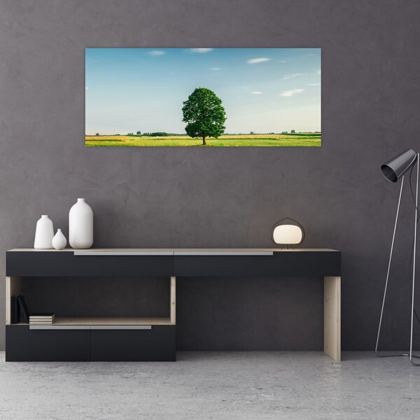 Tablou cu copaci pe luncă (120x50 cm)