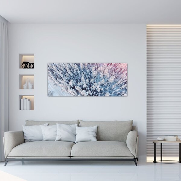 Tablou cu copaci înzăpeziți (120x50 cm)