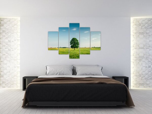 Tablou cu copaci pe luncă (150x105 cm)
