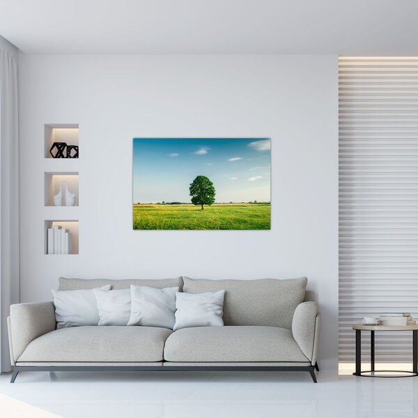 Tablou cu copaci pe luncă (90x60 cm)